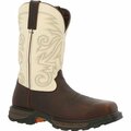 Durango Maverick XP Composite Toe Waterproof Western Work Boot, CHOCOLATE/WHITE, M, Size 8.5 DDB0330